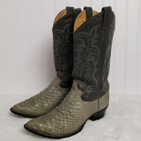 Justin mens snakeskin boots 8 - Picture 1 of 9